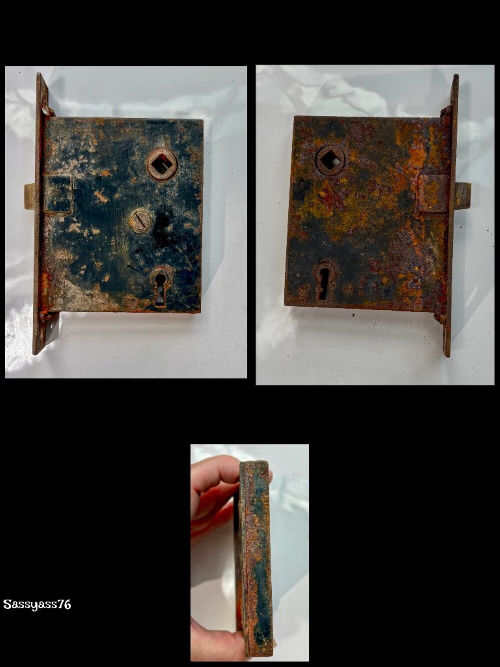 🆕ANTIQUE▪️Authentic Early 1900's Ornate Copper Door Plates & Mortise Door Lock - Picture 8 of 8